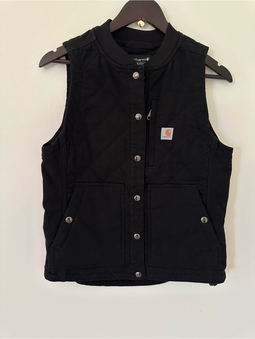 WOMEN'S RUGGED FLEX® RELAXED FIT CANVAS INSULATED RIB COLLAR VEST - Picture 2 of 7